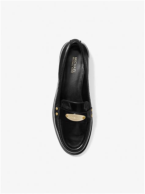 finley loafer michael kors|Finley Crinkled Leather Loafer .